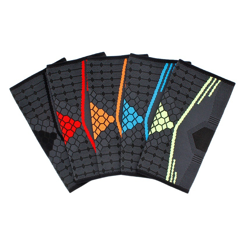 In stock knitted elastic breathable elbow pads men and women outdoor running sports fitness riding elbow pads