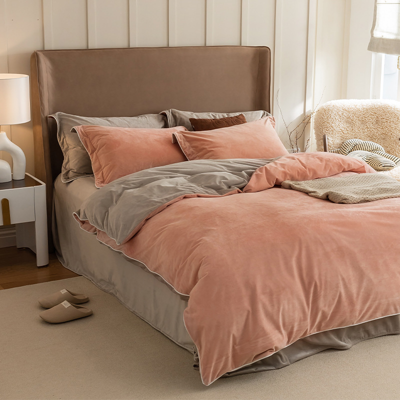 Winter Milk Velvet Quilt Cover Single Piece Thickeneded Velvet Coral Velvet Single Quilt Cover Double-Sided Plush Quilt Constant Temperature Sleep
