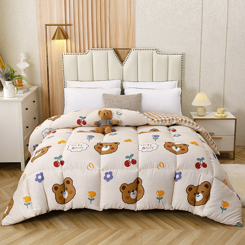Picture of Winter Quilt Double Thickeneded Quilt Core Spring & Fall Quilt Student Dormitory Single Quilt Air-Conditioned Quilt Winter Quilt