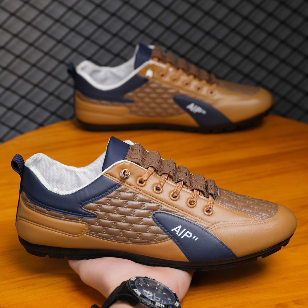 Flat Casual Shoes Men's 2025 New Soft Bottom sneaker Lightweight Breathable Slip-on Men's Shoes Trendy Cross-border Shoes