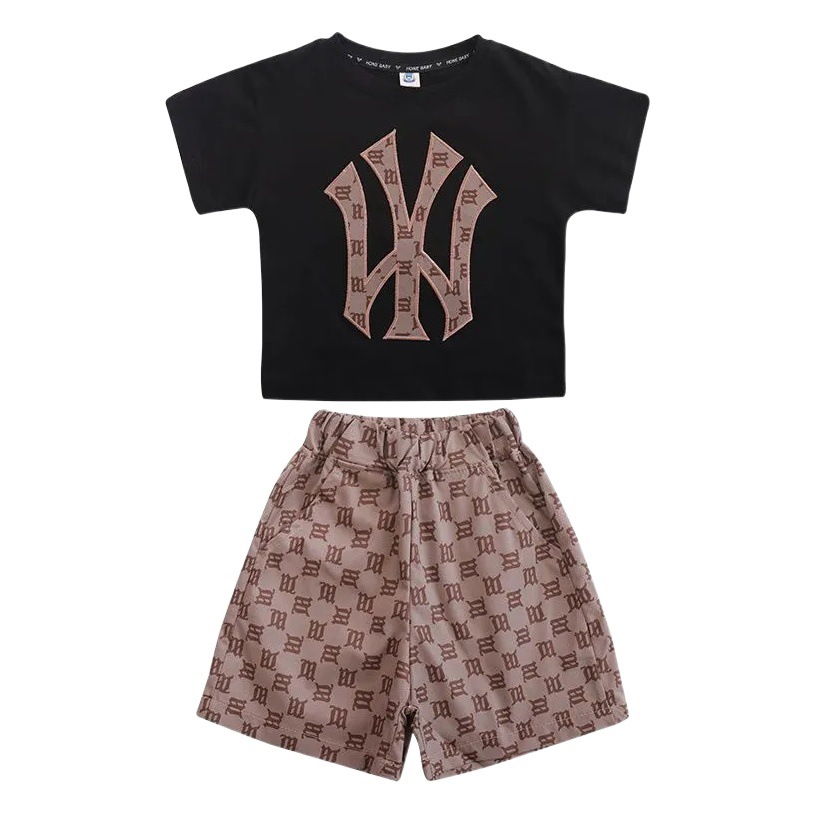 Boy's Cool Summer Dress suit Stylish Short-sleeved T-shirt for Boys Baby Children's Two-piece Fashionable Children's Wear