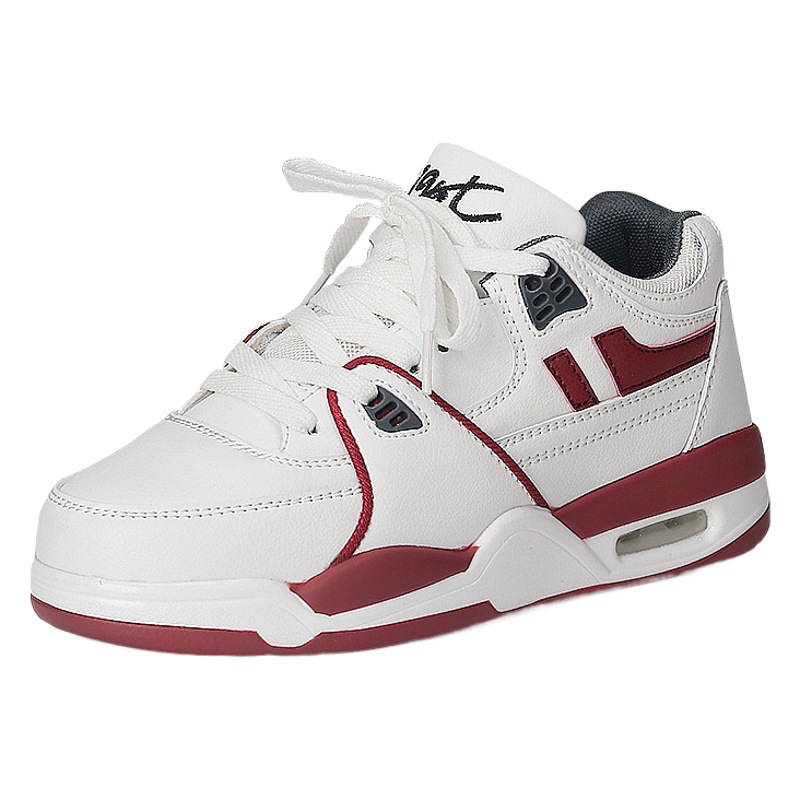 Trendy New College Style Couple Sneakers Air Cushion Heightening Running Shoes Versatile Fashion Retro Student White Shoes