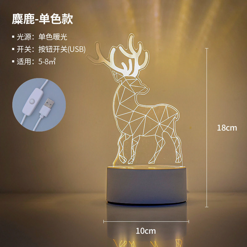 Picture of Creative atmosphere lamp fantasy luminous cartoon LED night light children's gift 3D table lamp bedside lamp logo