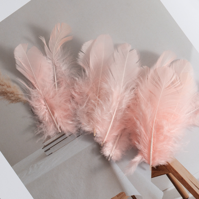 Picture of Colorful Small Feather Turkey Feather DIY Crafts Jewelry Decoration Wave Ball Gift Box DIY Filling Material