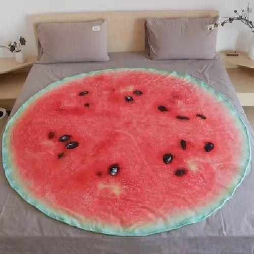 Picture of Hamburger Blanket Funny Blanket Mexican Burrito Blanket Throwing Corn Cake Wool Blanket Sofa Wool Blanket