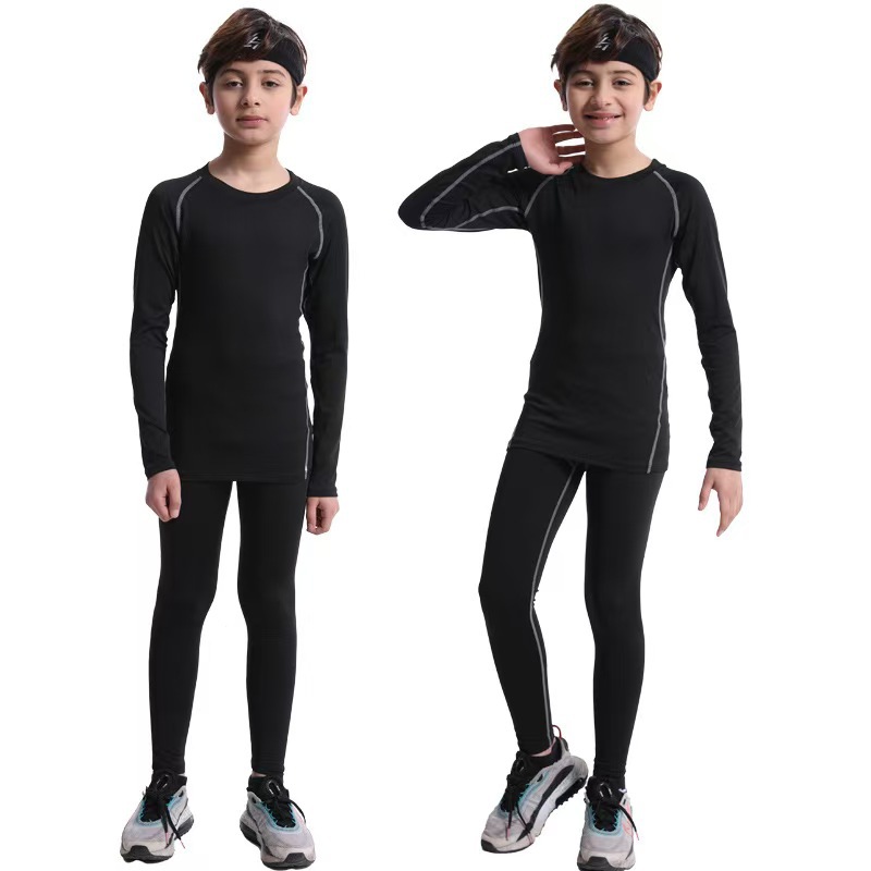 American Children's Tights Training Clothes Quick-drying suit Students Basketball Football Running Fitness Kids Sports Base