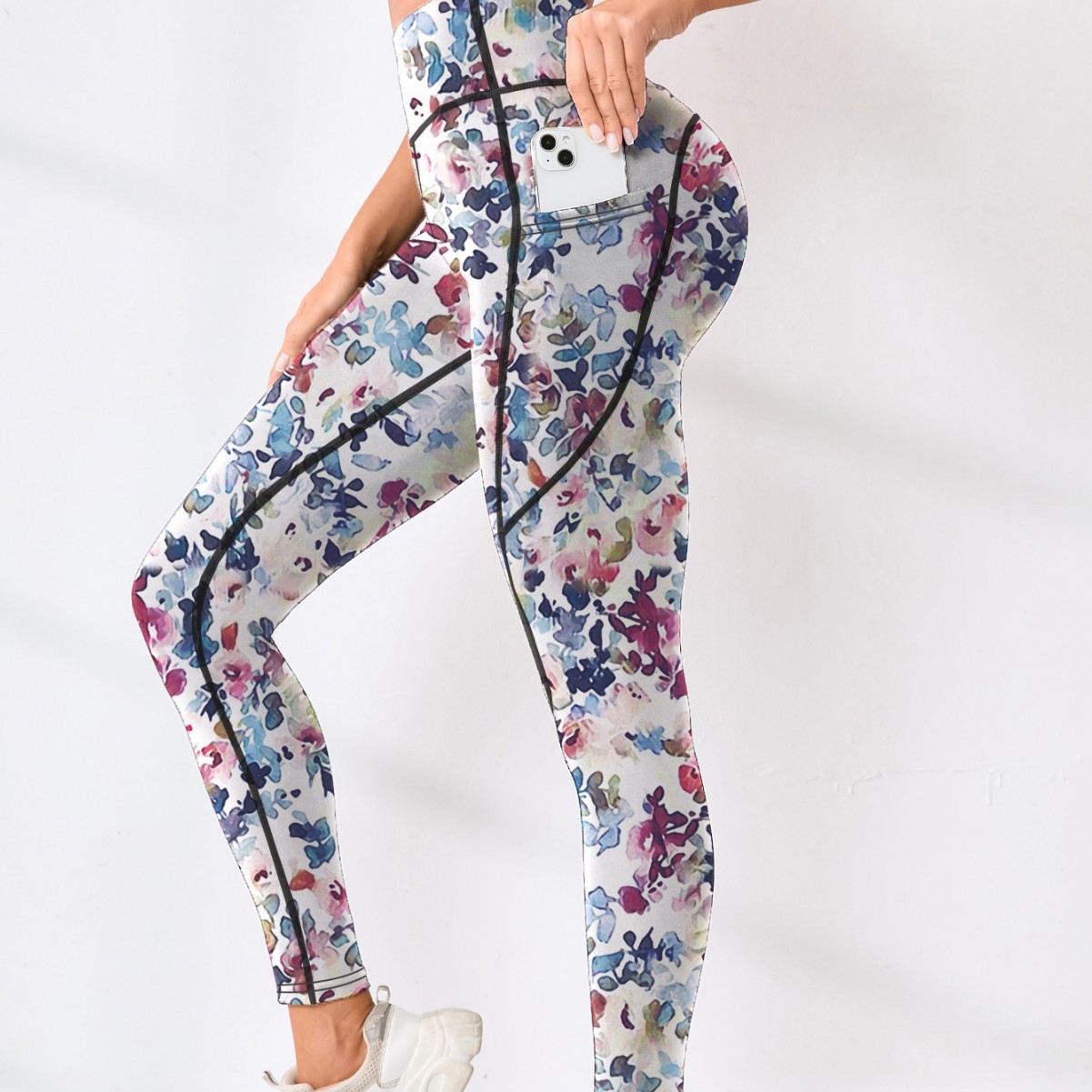 Popular Cross-Border Yoga Pants with Digital Printing, New Foreign Trade Fitness Pants, Hip-Lifting, High-Waisted, Tummy Control, Outdoor Sports Pants for Women
