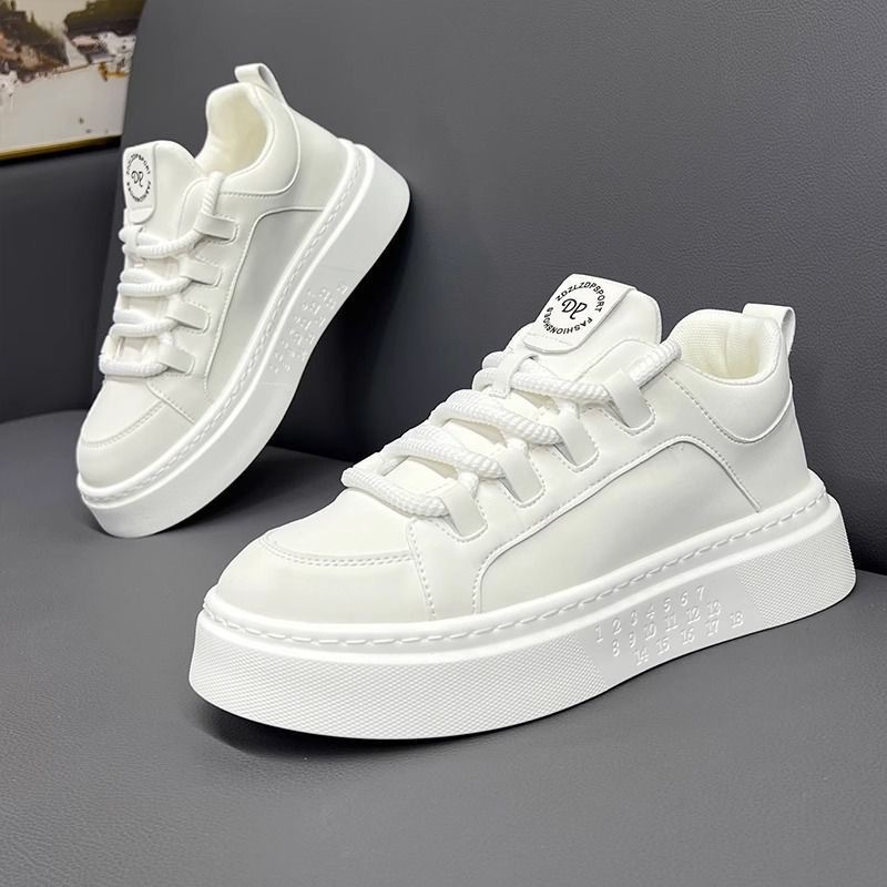 Spring Men's Shoes New Breathable White Sneakers Men's Trendy Versatile Thick-Soled Sports Shoes Casual Sneakers Trendy Shoes