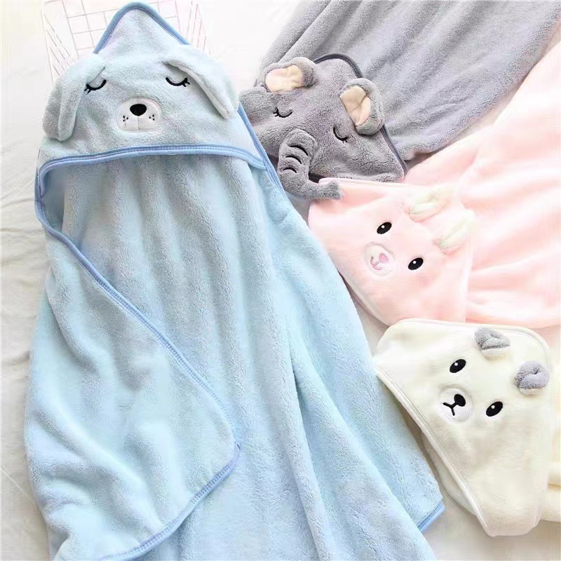 Picture of Wholesale and Retail Baby Bath Towels, Baby Blankets, Coral Velvet Quilts, Children's Hooded Embroidered Cartoon Bath Towels