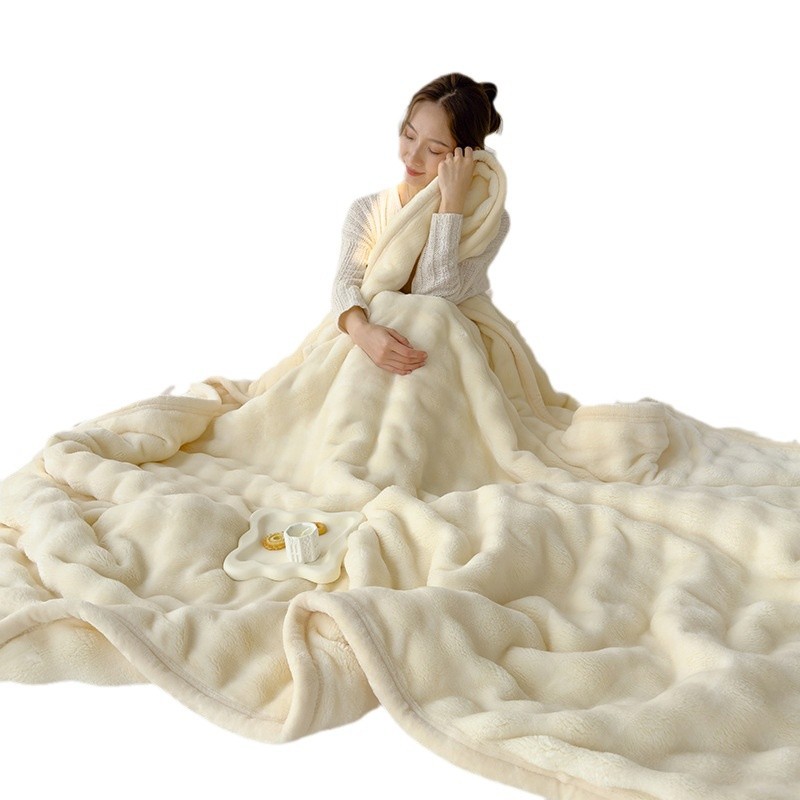 Picture of Class A blankets, rabbit plush sofa blankets, thickened milk velvet cover blankets, nap blankets, shawls, gifts