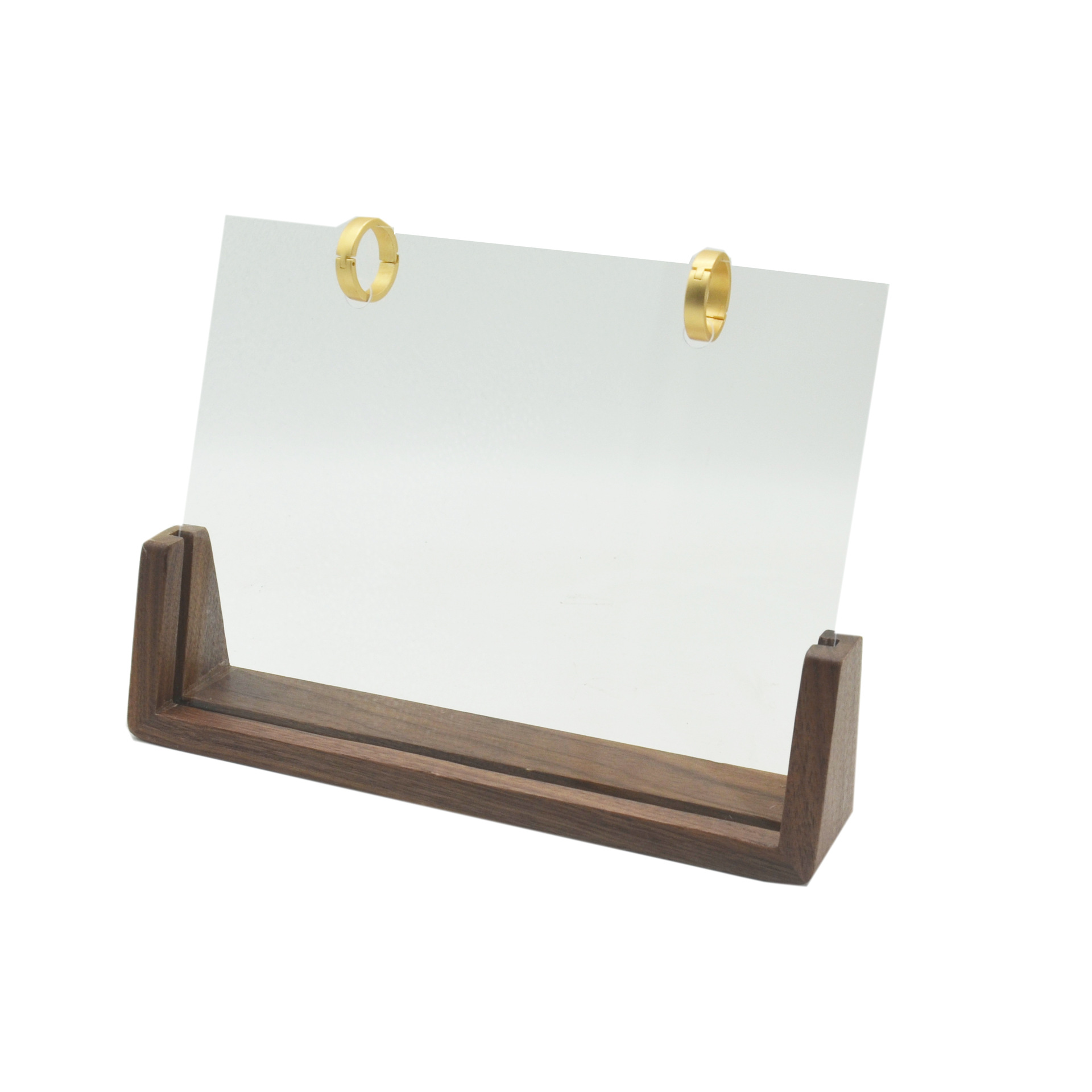 Picture of Wooden postcard base solid wood calendar base dining card table card photo holder card holder table card holder calendar base