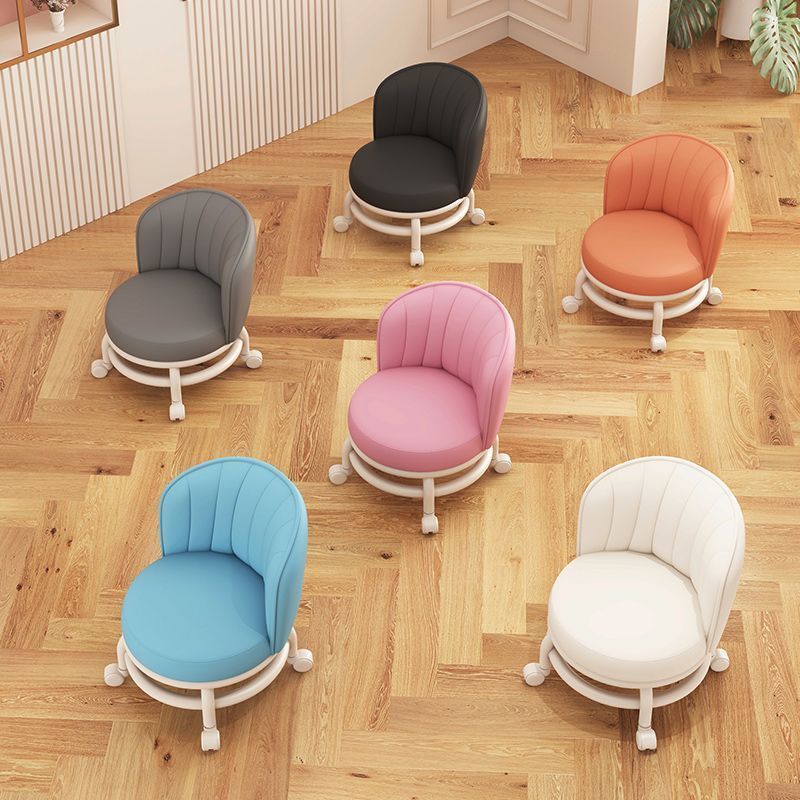 Spinner wheel small stool, household bench, small chair, sofa stool, pulley low stool, children's adult small Internet celebrity round stool