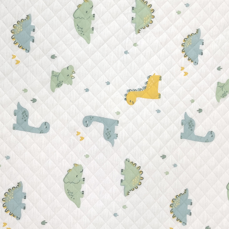 Picture of Kg price autumn and winter baby clip cotton-padded jacket sleeping bag home clothing fabric 320g knitted printed air layer clip cotton