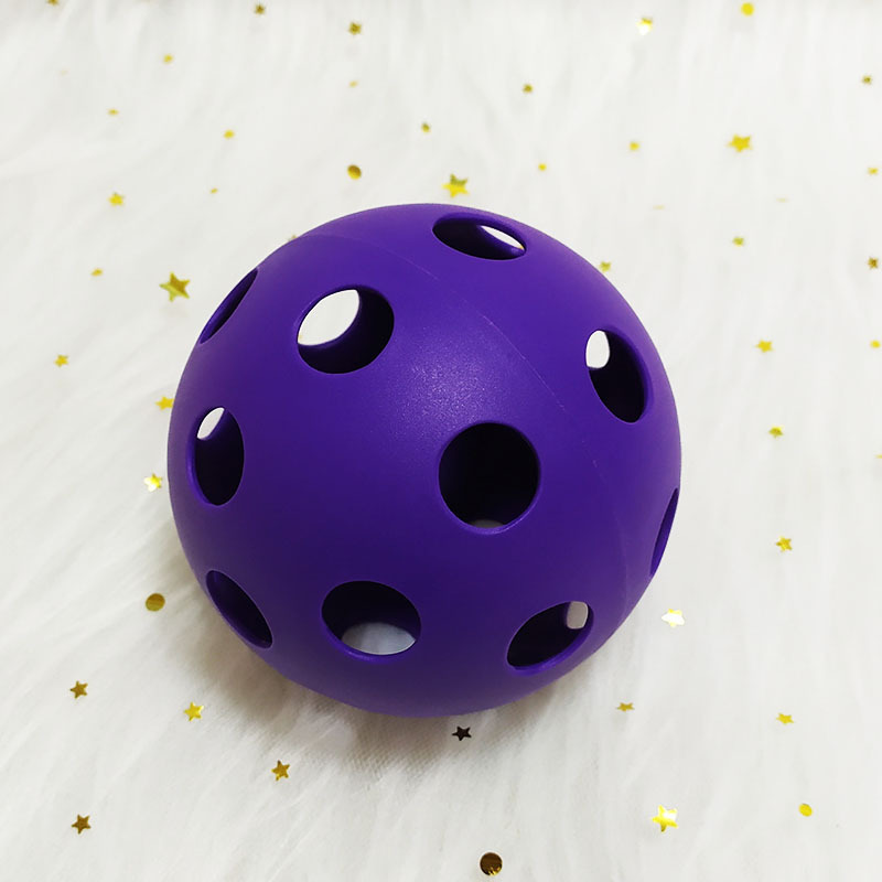 Picture of 9cm Hole Early Education Catching Ball Baby Training Toy Baby Buckle Perception Color Cognition Sound Toy Gift Ball