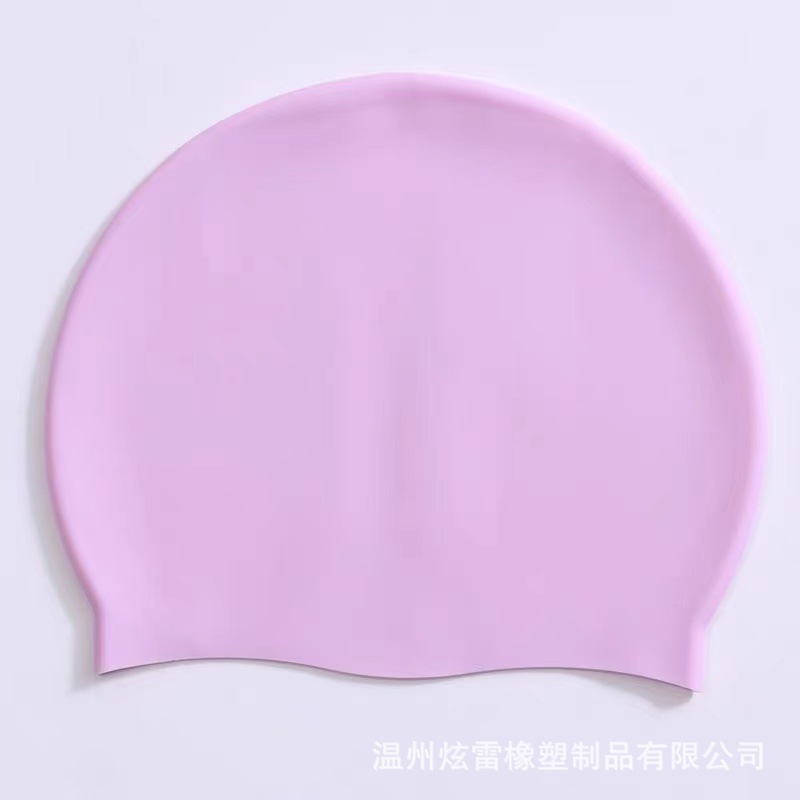 Picture of Ready Stock Wholesale Silicone Swimming Cap Solid Color Silicone Swimming Cap Adult Swimming Cap with Head Shape