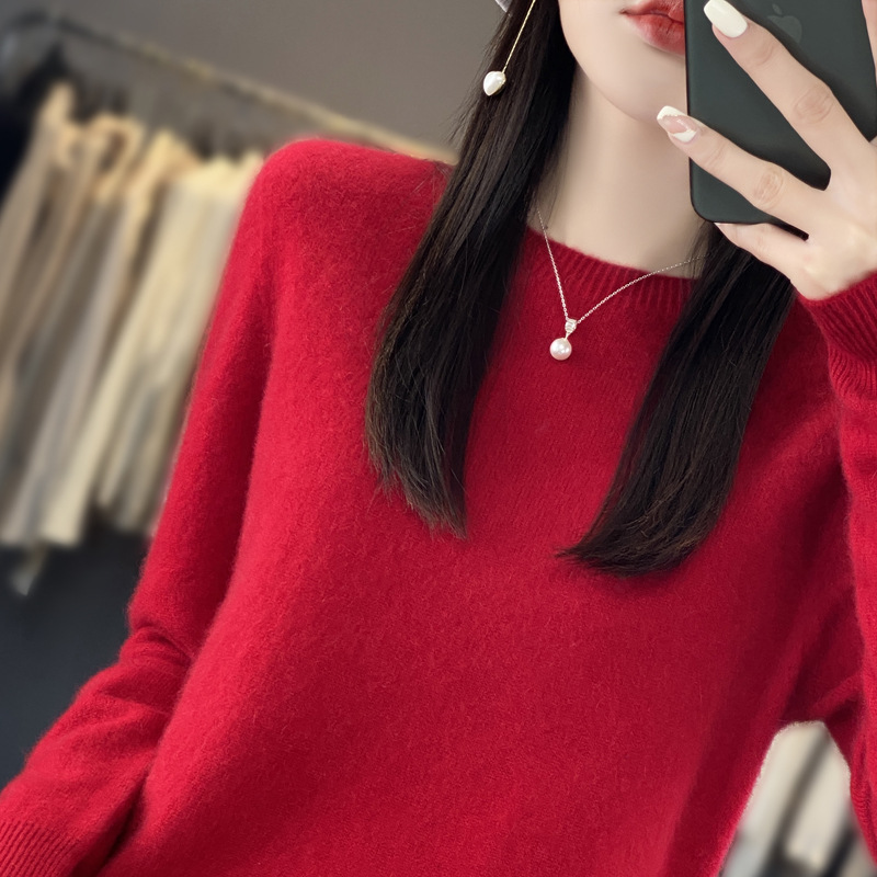Picture of Soft Nuo low round neck sweater women's autumn and winter New pullover long sleeve wool bottoming shirt women's first-line ready-to-wear sweater women