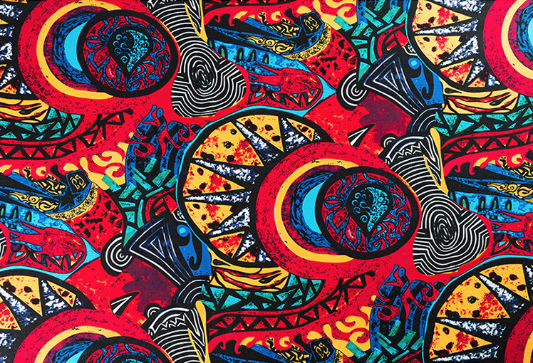 Picture of Hemp cotton digital printed fabric Yunnan Lijiang printed cotton linen fabric ethnic style retro Bohemian fabric