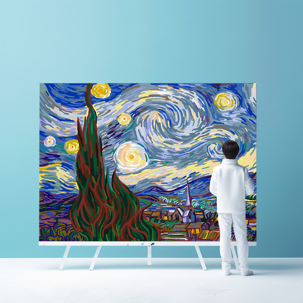 Cross-border DIY digital oil painting wholesale star color painting 4050 Amazon wish coloring factory best selling