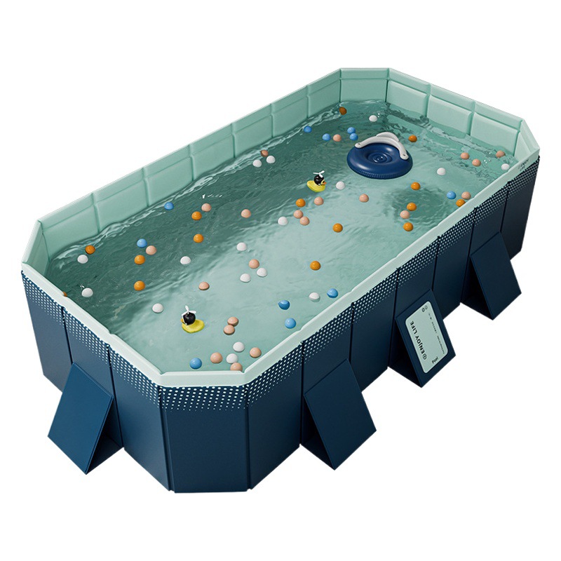 Picture of Circle Qi Swimming Pool Thickened Wear-resistant Inflatable Swimming Pool Outdoor Non-inflatable Foldable Paddling Pool Children's Household Pool