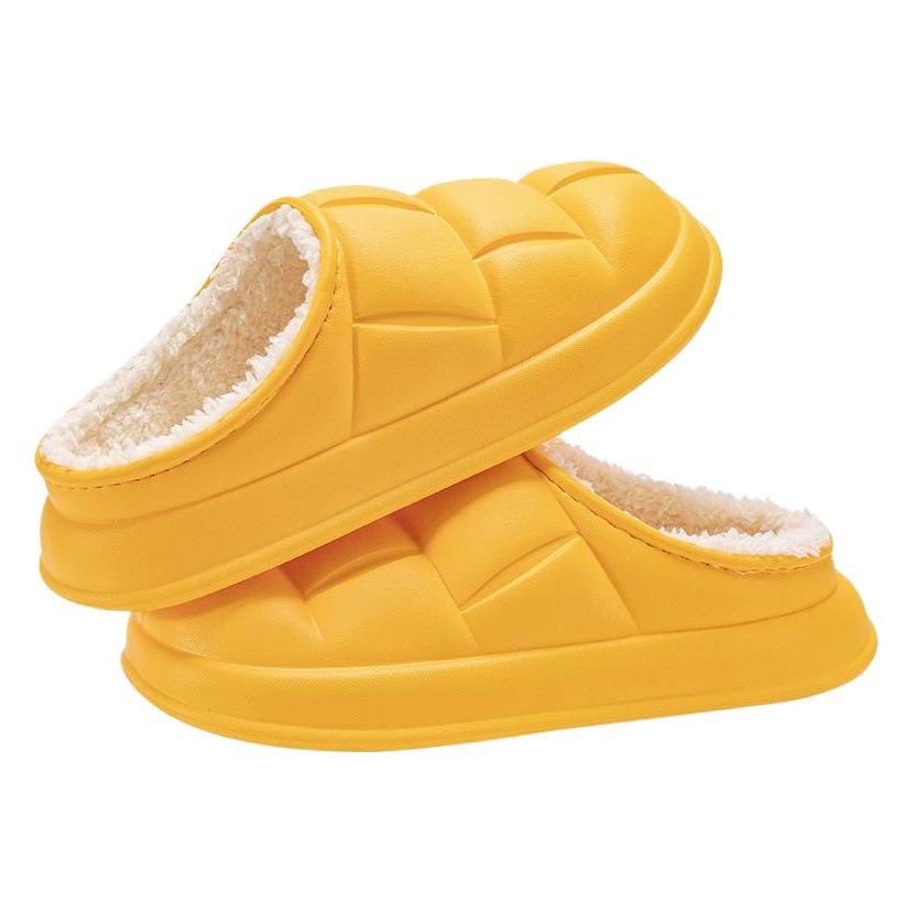 Boji Waterproof Cotton Slippers Women's Winter Outfit Non-slip Petal Indoor Household Warm-keeping Home Fleece-lined Slippers for Men