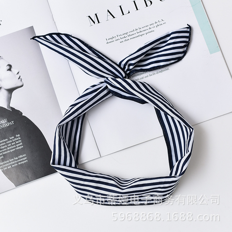 Picture of Korean Style Fresh Iron Wire Headband Cute Polka Dot Headband Printed Headband Foreign Trade Hot Selling Headband Headwear Cross-Border