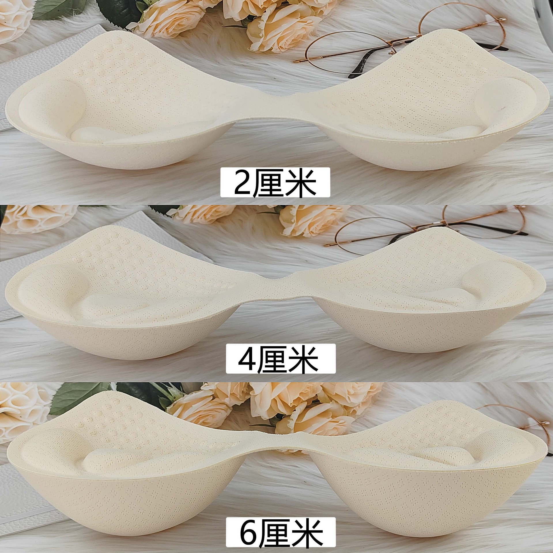 Picture of Water Drop Cup Integrated Ultra-Thick Sports Bra Pad Insert for Beautiful Back, Small Chest, One-Piece Flat Chest, Makes It Look Bigger, Thickened and Thin
