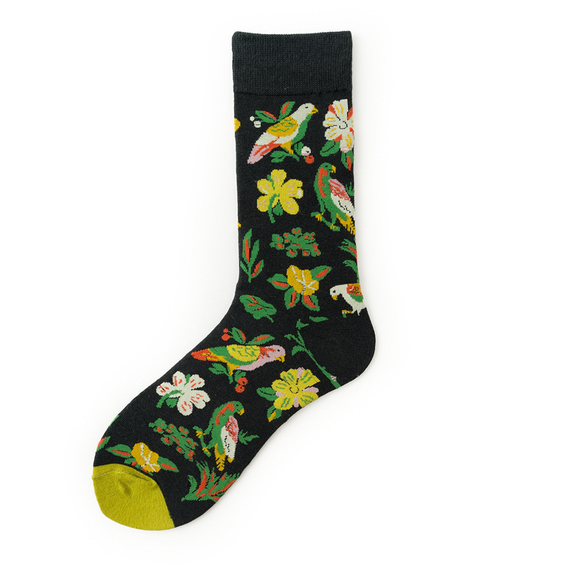 Picture of Mid-Calf Trendy Socks, Fashionable and Comfortable, Elegant Couple Socks, Long Socks for Export, Trendy Oil Painting Style, Jk Internet Celebrity High Socks, Wholesale