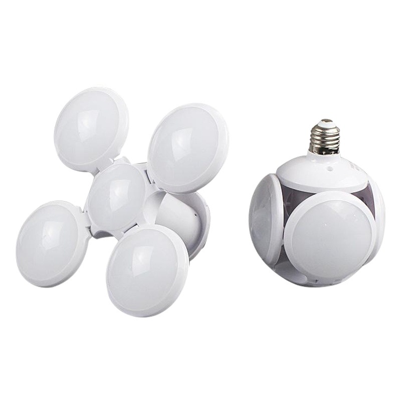 Led Foldable Light E27 Screw Base Versatile Football Light Wide-Angle Illumination Deformable Energy-Saving Bulb Versatile Shapes