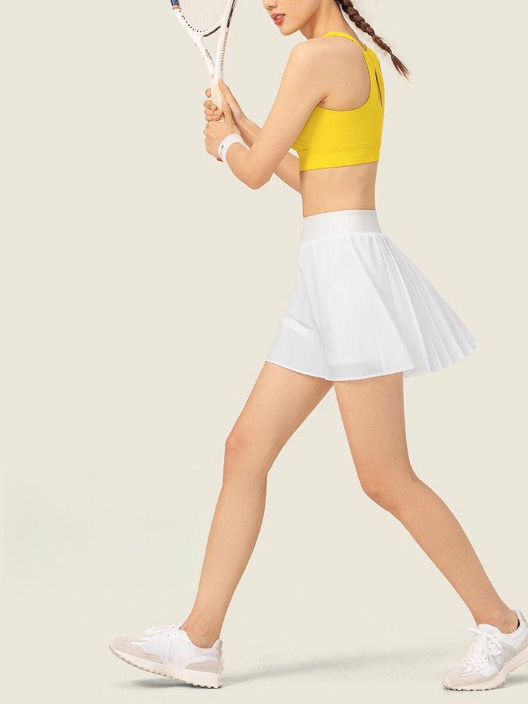 Summer High Waist Sports Skirt Quick-drying Short Skirt Anti-walking Running Fitness Badminton Tennis Skirt Sports Shorts for Women