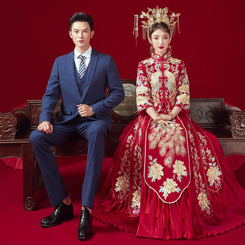 Picture of Large size Xiuhe clothing bride 2023 new autumn and winter wedding Xiuhe clothing summer thin 200kg fat MM slim