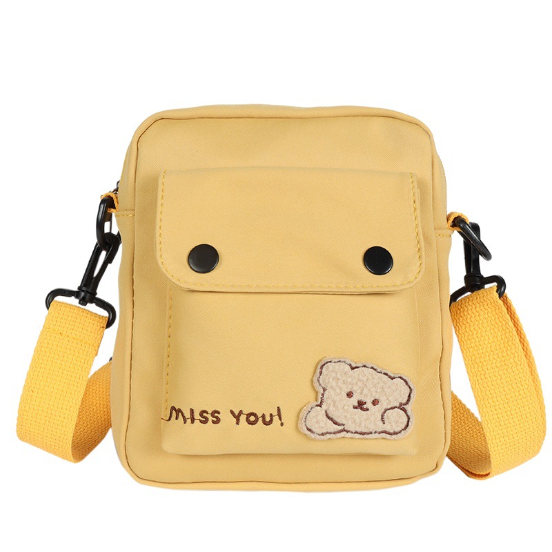Wholesale new Japanese antique academic style cute cute funny cartoon bear girl student messenger bag women's bag