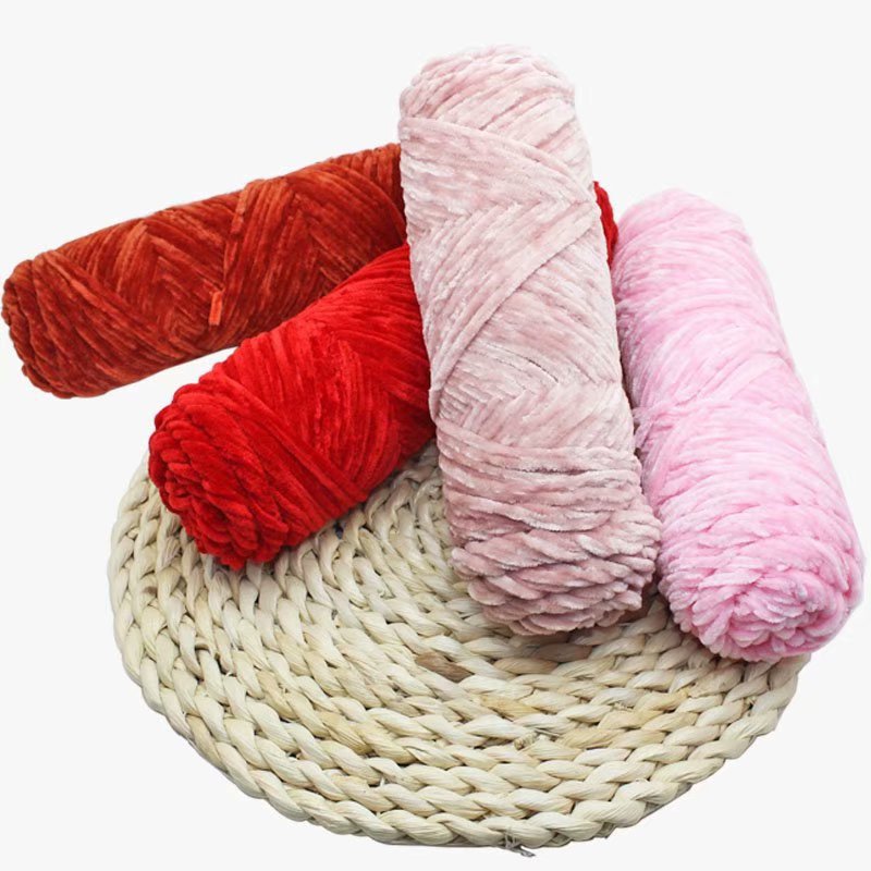 chenille gold velvet coarse wool ball line hat scarf sweater doll crochet hook shoes diy woven material bag