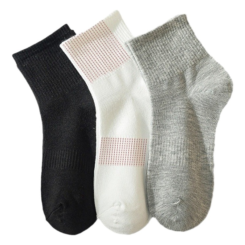 [In stock] Zhuji socks men and women mid-calf length socks autumn and winter pure cotton white socks women's socks spring and autumn stockings