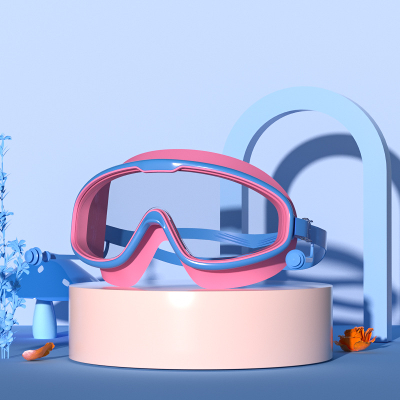 Picture of Factory Direct children's swimming goggles girls boys large frame waterproof anti-fog HD transparent student baby swimming glasses