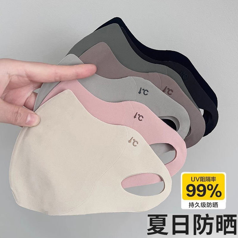 Summer sunscreen mask women's anti-ultraviolet collagen moisturizing 3D three-dimensional eye corner sunshade mask for face