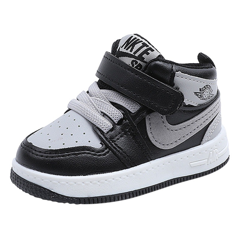 Boys' Mid-Top Sneakers 2022 Spring & Fall New Kidsren's Shadow Gray Flats Kidsren's Baby Sneakers Girls' Shoes