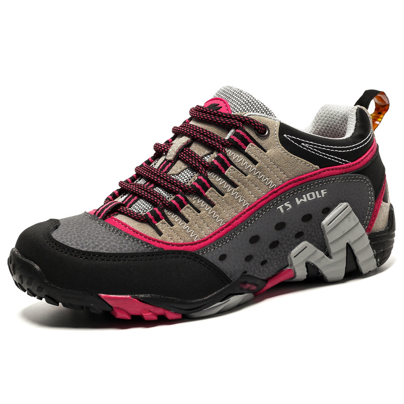 Picture of Cross-border hiking shoes men's lightweight non-slip outdoor shoes genuine leather breathable wear-resistant hiking shoes sports travel shoes women