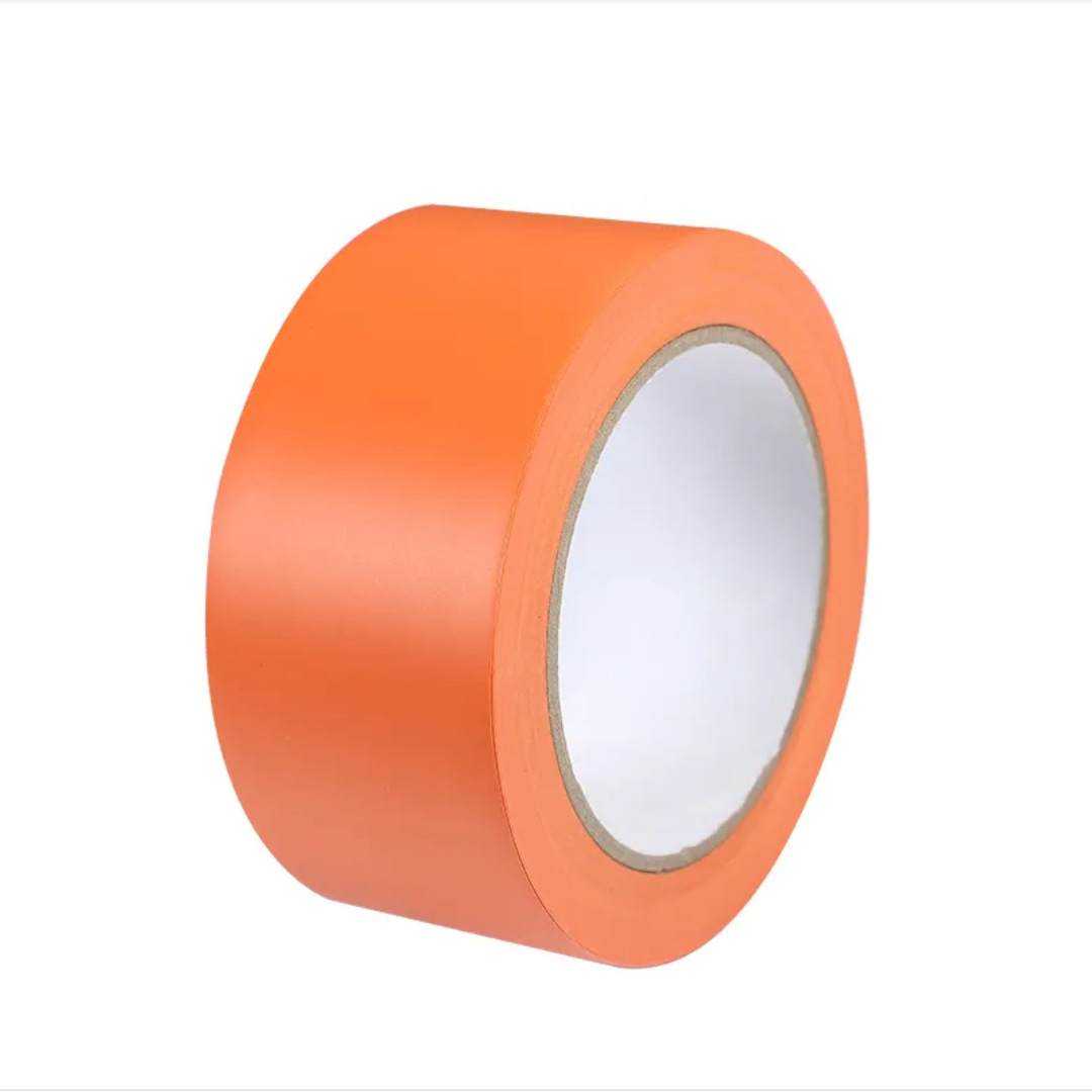 Self-Adhesive Waterproof Orange Logo Floor Tape Zebra Line Pvc Orange Orange Dust-Free Workshop Warning Marking Tape