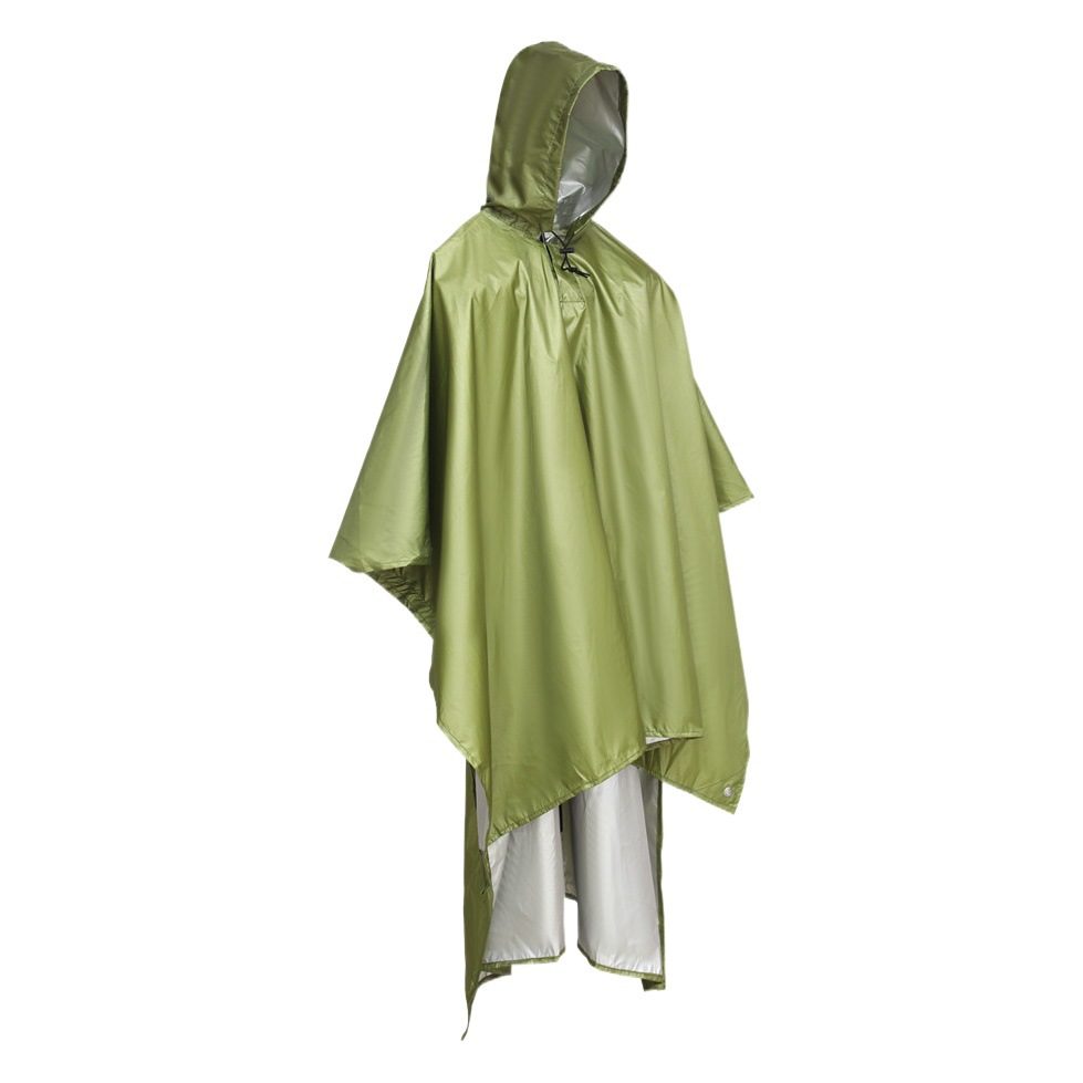 Cross-border Outdoor Three-in-one One-piece Raincoat Hiking Windproof Rainproof Riding Poncho Multifunctional Floor Cloth Delivery Storage Bag