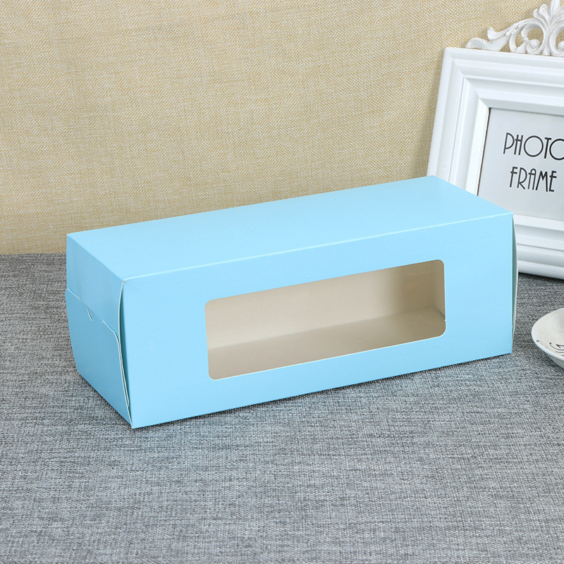 Picture of Open window transparent cake roll packaging box tiramisu baking packaging box rectangular mousse cake box wholesale