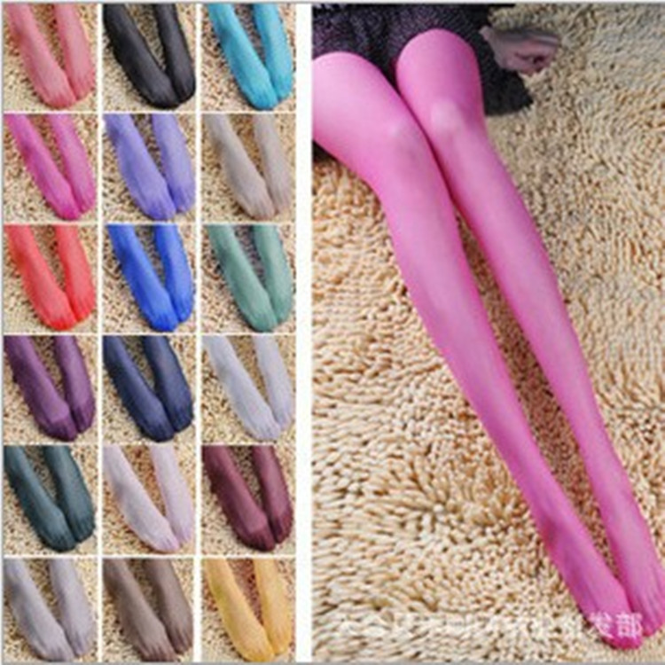 Picture of Summer Thin 20D Two-Way Core-Spun Silk Women's Pantyhose Colorfulful Plus Stockings Candy-Colorfuled Leggings Adult Socks