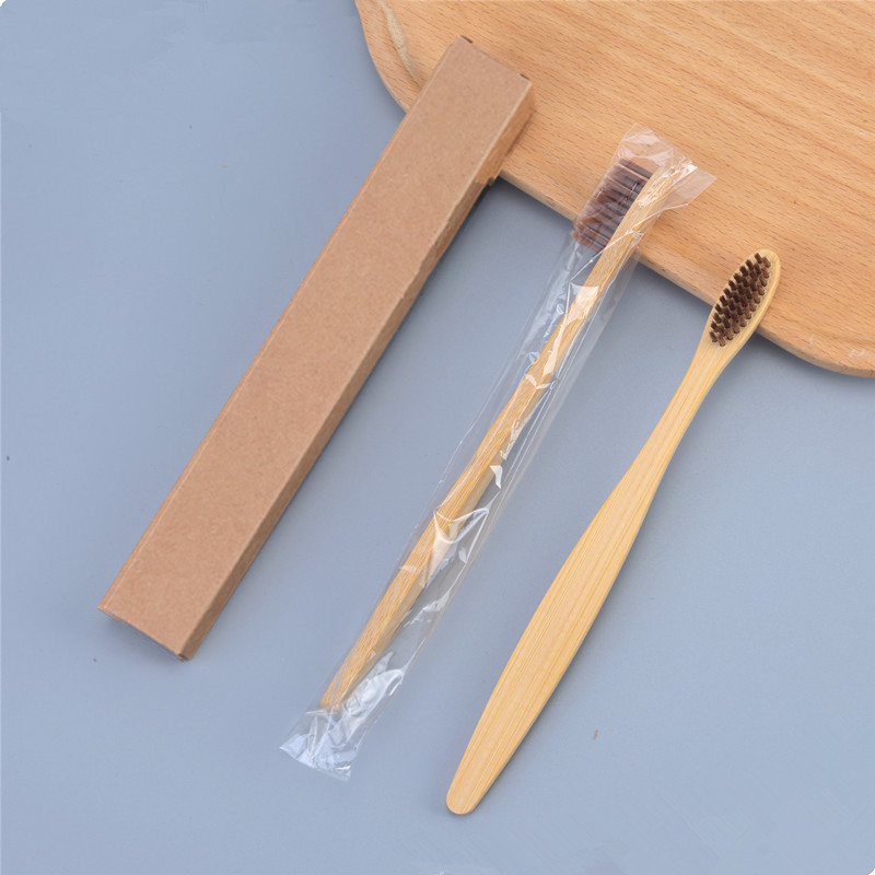 Picture of Cross-border Travel Homestay Hotel Non-disposable Toothbrush Bamboo Charcoal Bamboo Fiber Soft Hair Adult Bamboo Toothbrush Customization