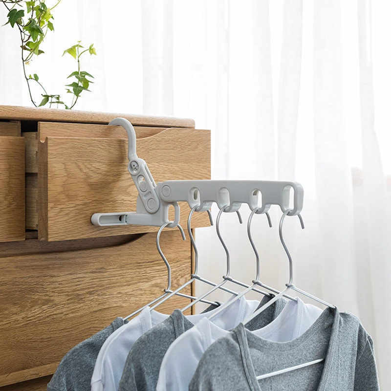 Picture of Travel Drying Rack Foldable Travel Portable Clothes Hanging Dormitory Hotel Indoor Drying Rack Foldable Five-hole Clothes