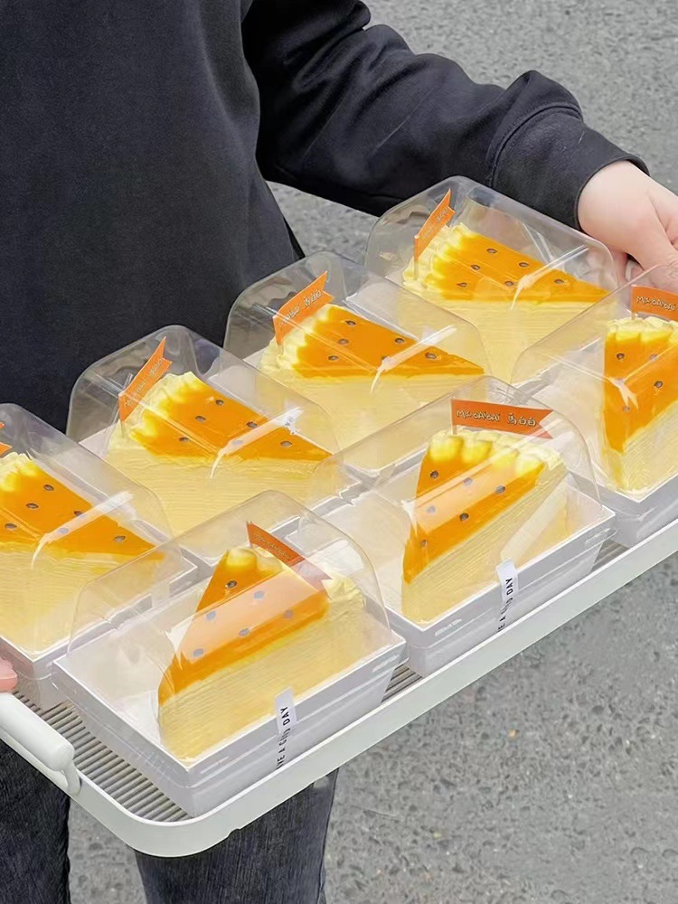 Net red cut cake 8 inch packing box cake roll box quilt roll towel roll 6 inch mousse cake packaging box