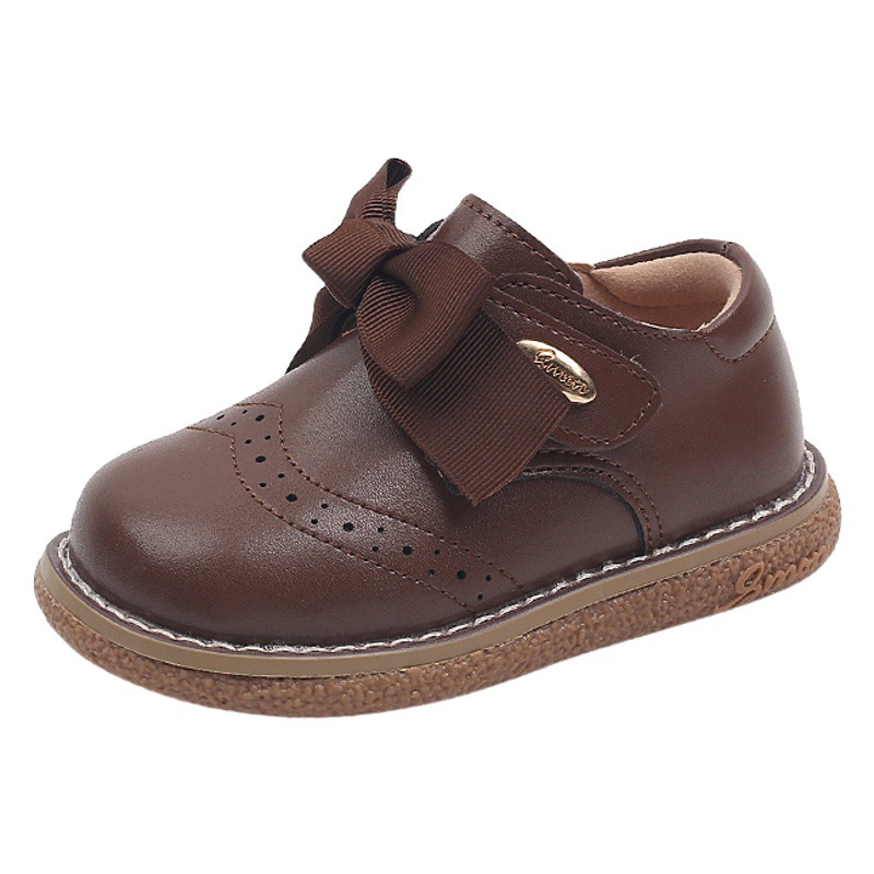 Girls' Leather Shoes 2025 Autumn New Children's Single Shoes Girls Stylist Princess Shoes Infants' Soft Bottom Baby Shoes