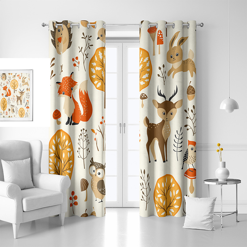High-Precision Black Silk Finished Fabric Curtains Wholesale Living Room and Bedroom Blackout Without Punching Cross-Border Export White Curtains