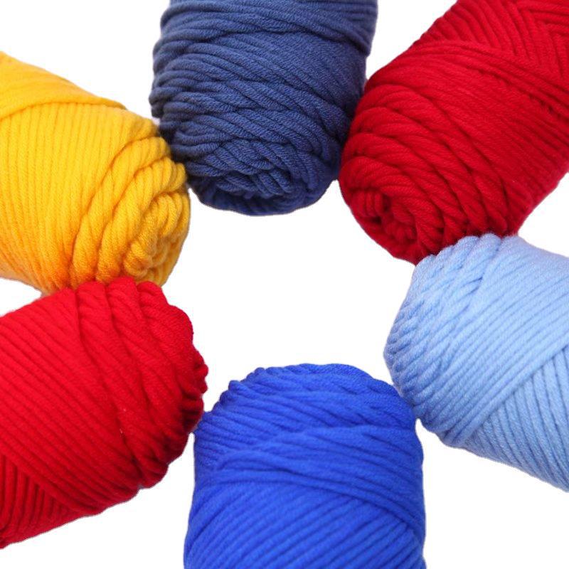 Picture of 8-Strand Lover's Cotton Yarn for Knitting Scarves, Multi-Strand Milk Cotton Baby Cotton Yarn for Knitting Hats and Coats by Hand