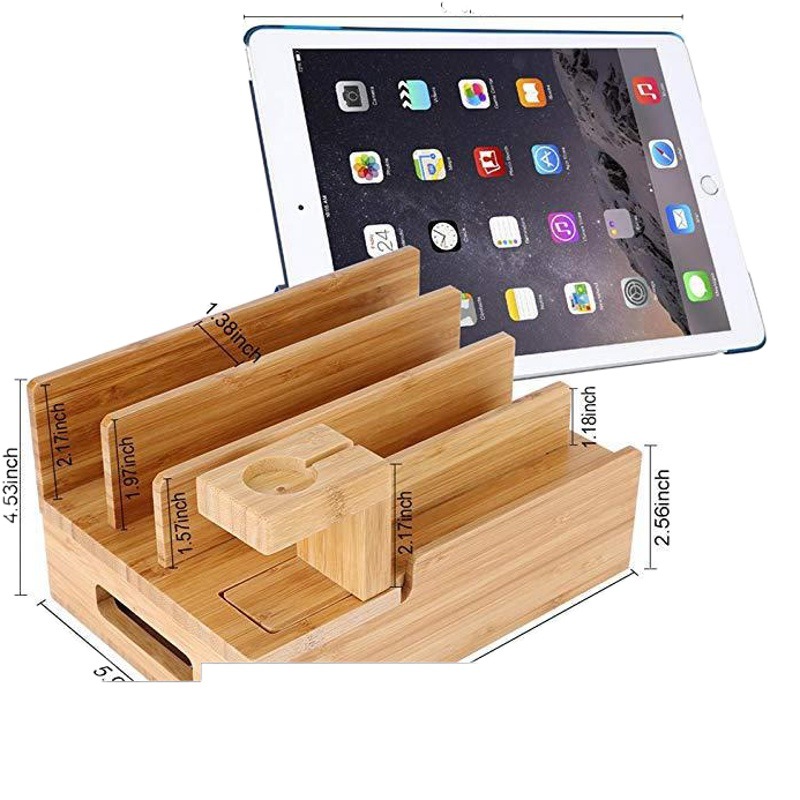 Factory sales practical bamboo mobile phone holder portable mobile phone holder bottom seat cross-border supply