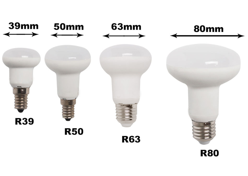 Picture of led bulb lamp plastic coated aluminum par lamp R39 R50 R63 R803W 5W 7W 9W dimmable