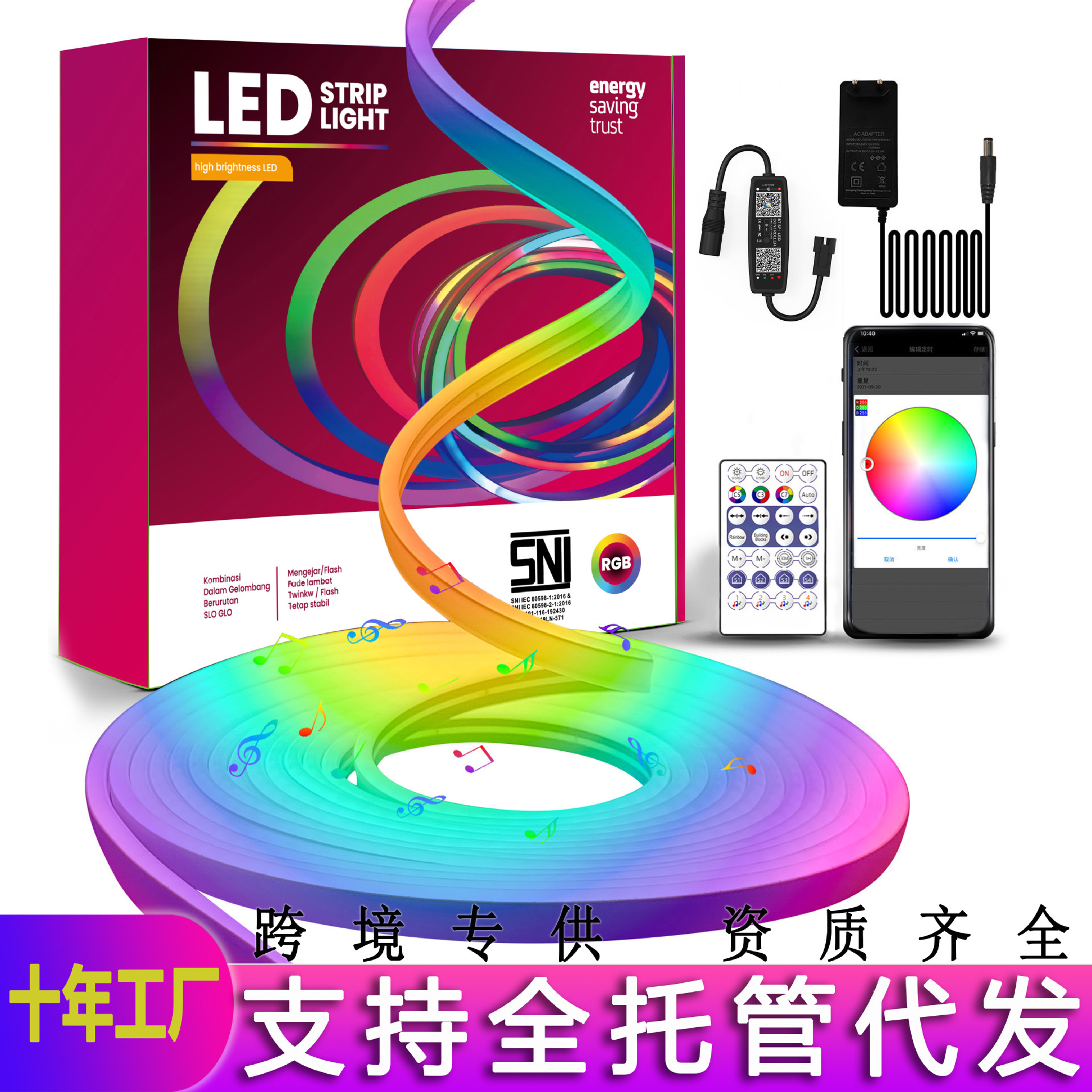 Bluetooth Voice Control Light Strip 5 m 10 m Magic Color Voice Control Neon Light DIY Model Low Voltage Flexible Neon Light